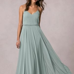 Jenny Yoo Dress-- Style: Inesse; Fabric: Luxe Chiffon; Color: Morning Mist